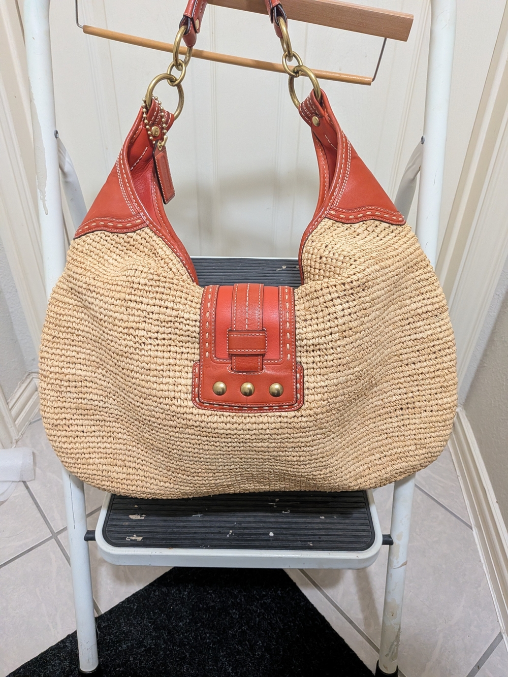 Coach Bleeker Millie Large Straw Hobo Handbag - Picture 4 of 10